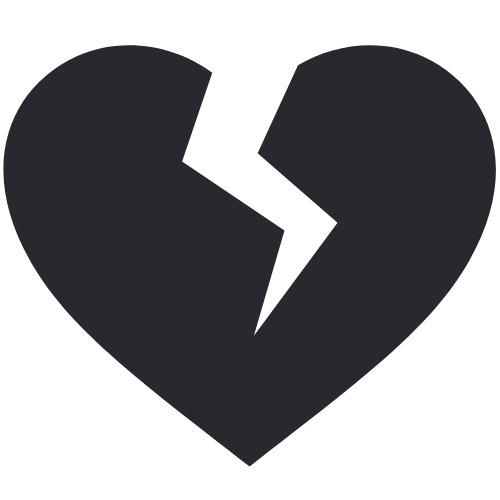 Icon of a broken heart